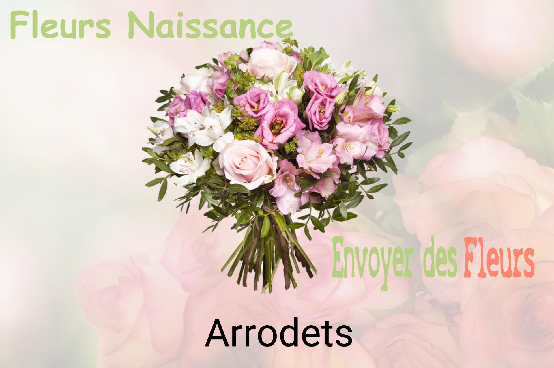 Bouquet de fleurs de naissance livré à Arrodets