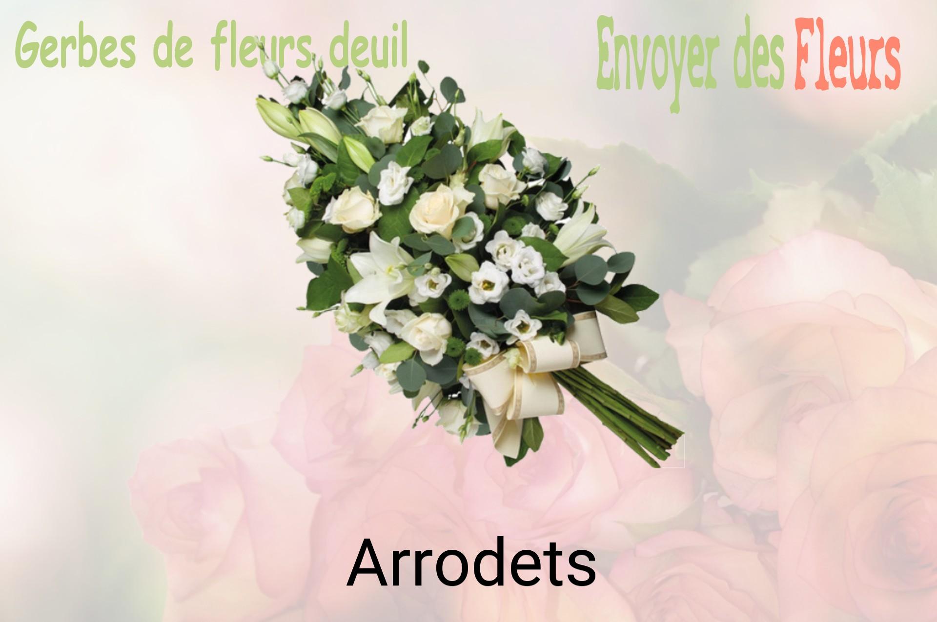 Gerbe de fleurs de deuil livrée à Arrodets